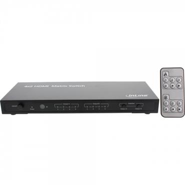 InLine® HDMI Matrix Switch, 4 Input ports to 2 Output ports